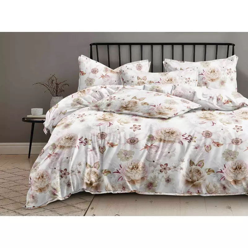 Lenjerie de Pat 4 Piese - Bumbac Satinat - SUZ106