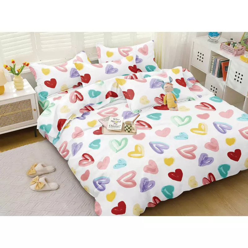 Lenjerie de Pat 4 Piese - Bumbac Satinat - SUZ109