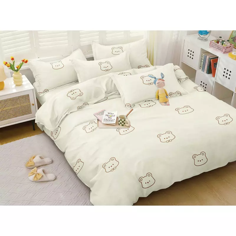 Lenjerie de Pat 4 Piese - Bumbac Satinat - SUZ111