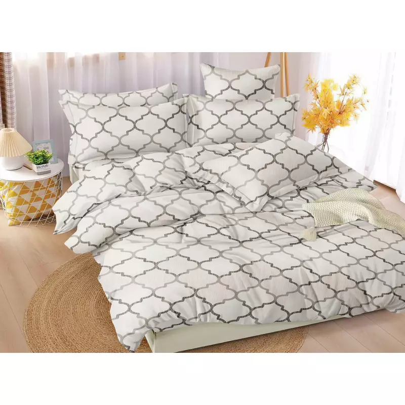 Lenjerie de Pat 4 Piese - Bumbac Satinat - SUZ117