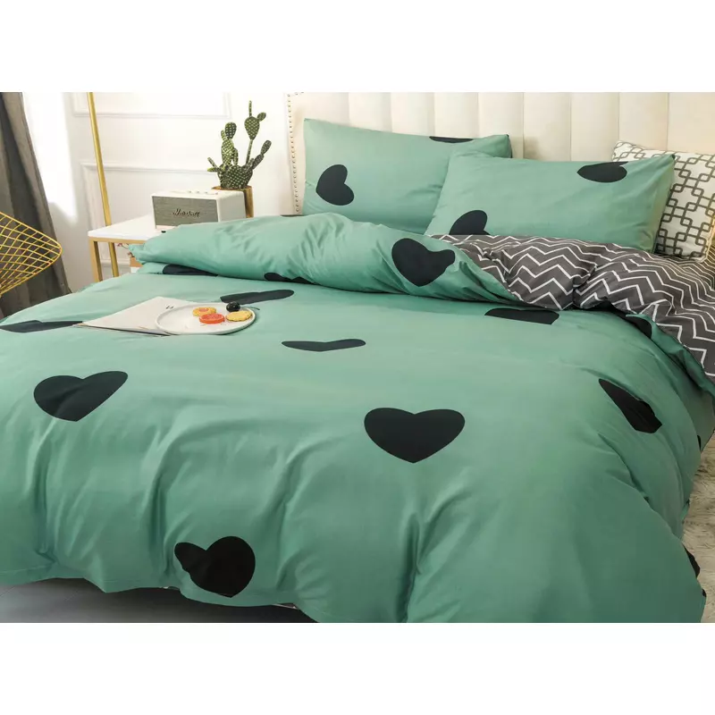 Lenjerie de Pat 4 Piese - Bumbac Satinat - SUZ122