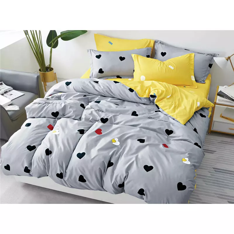 Lenjerie de Pat 4 Piese - Bumbac Satinat - SUZ128