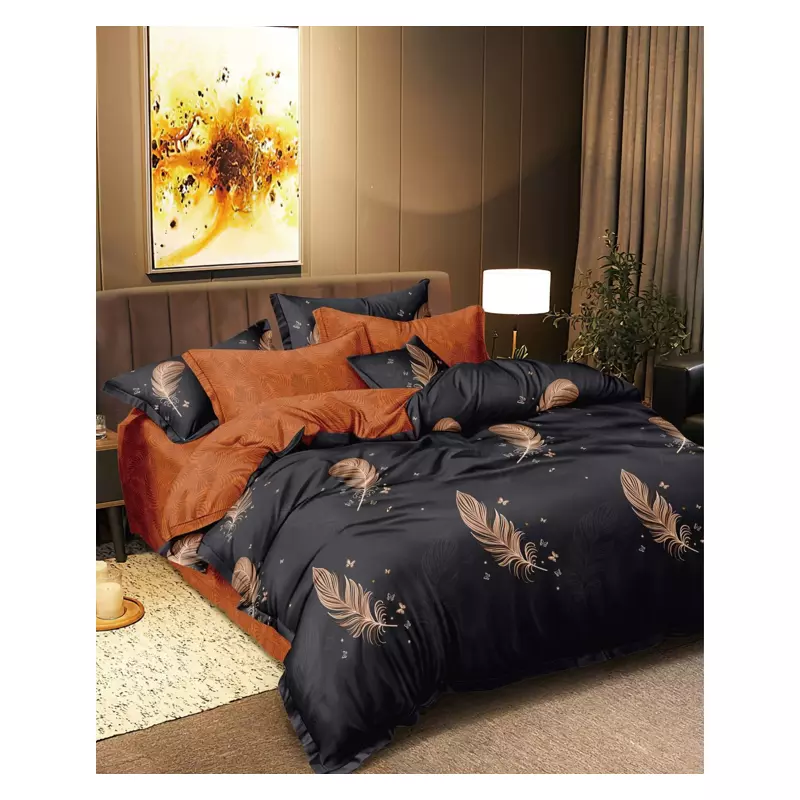 Lenjerie de Pat 4 Piese - Bumbac Satinat - SUZ132