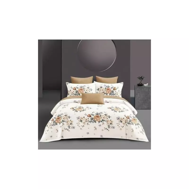 Lenjerie de Pat cu elastic 4 piese pat dublu, Bumbac Satinat  - LIM99