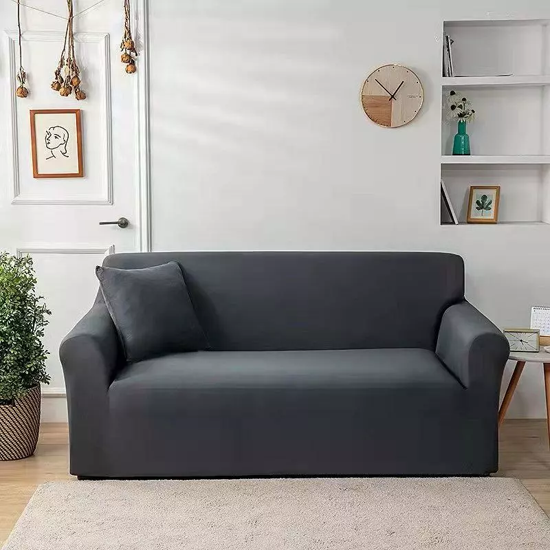 Husa Canapea 2 Locuri Elastica Moderna, Gri inchis - EAT531