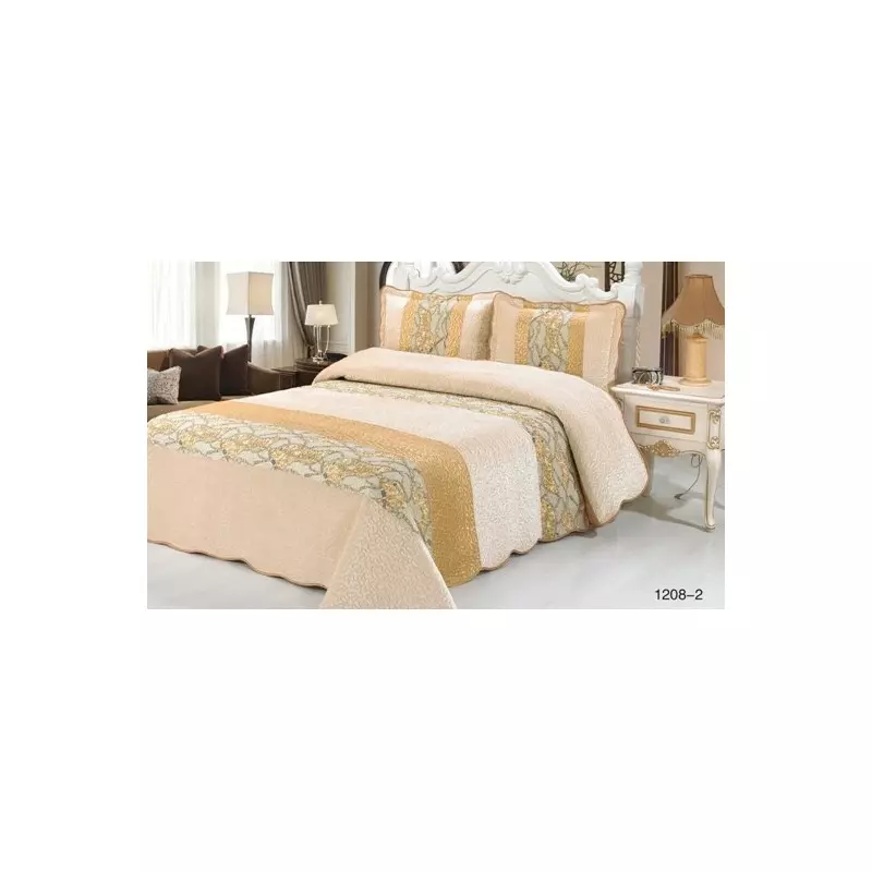 Set Cuvertura Pat din Matase si Catifea - LIM150