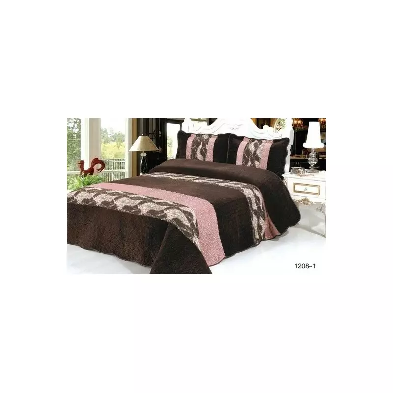 Set Cuvertura Pat din Matase si Catifea - LIM156