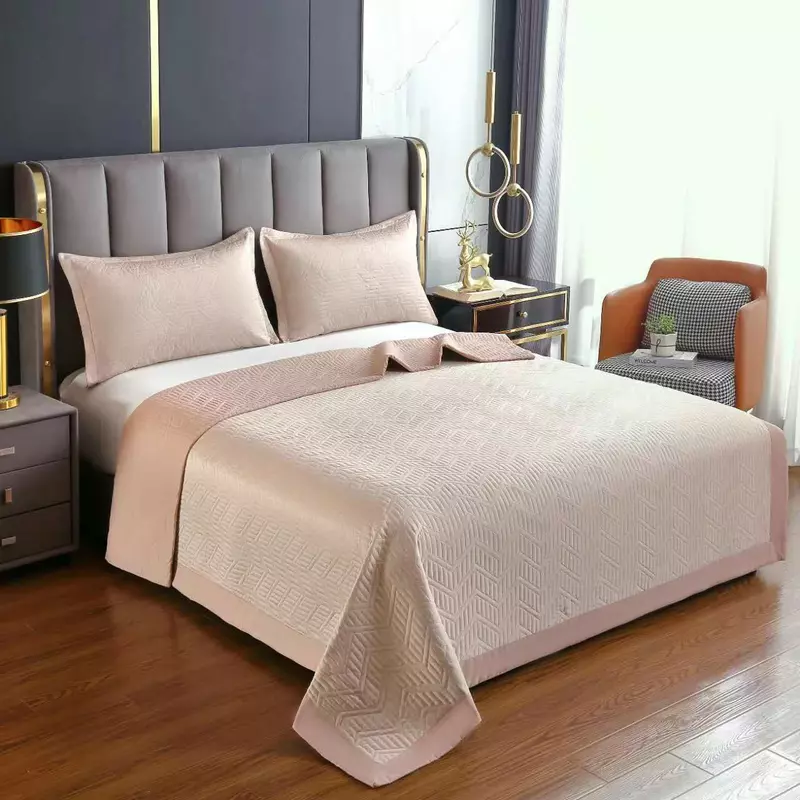 Set Cuvertura Pat din Satin, Crem - LIM160