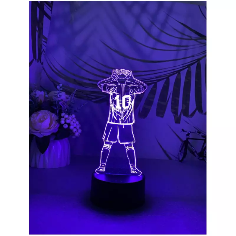 Lampa Decorativa 3D - Fotbalist Multicolor - Capitan, Nr 10 - 21x9 cm - 98821