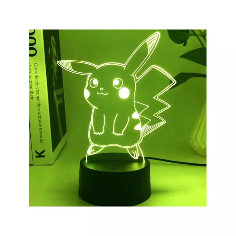 Lampa Decorativa 3D - Pokemon Pikachu, 7 Culori - 14x19.2cm - 42833