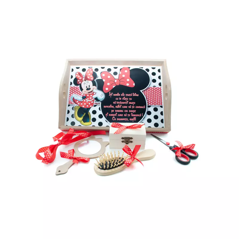 Tavita Turta cu 6 Piese - Minnie Mouse Rosie - TPT14