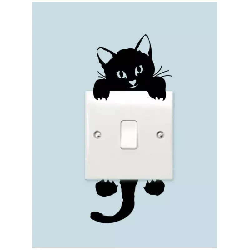 Sticker Perete Autocolant Pisicuta Neagra14x6cm - 38478