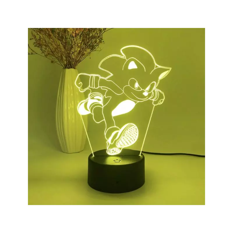 Lampa Decorativa 3D Sonic, 16 culori - 03482