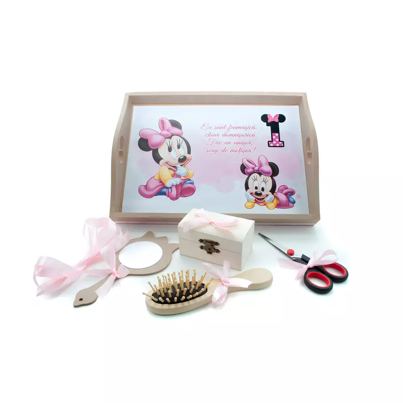 Tavita Turta cu 6 Piese - Minnie Mouse - TPT04