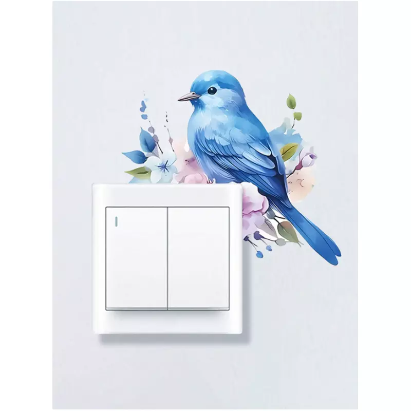 Sticker Perete Autocolant Pasare Albastra, 10x10cm - 70700