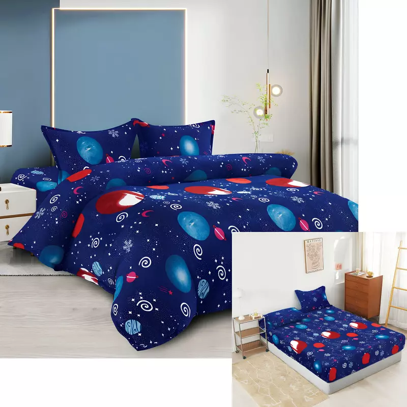 Lenjerie Cocolino 6 Piese Pentru Pat Dublu cu Elastic - XIA233