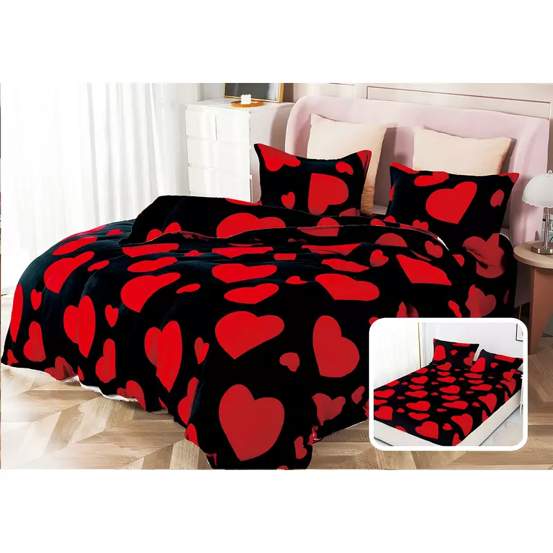 Lenjerie Cocolino 6 Piese Pentru Pat Dublu cu Elastic - XIA242