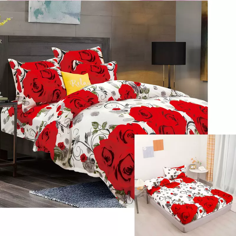 Lenjerie Cocolino 6 Piese Pentru Pat Dublu cu Elastic - XIA235