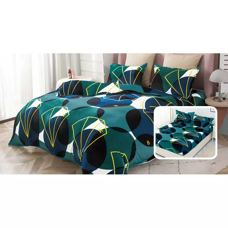 Lenjerie Cocolino 6 Piese Pentru Pat Dublu cu Elastic - XIA237