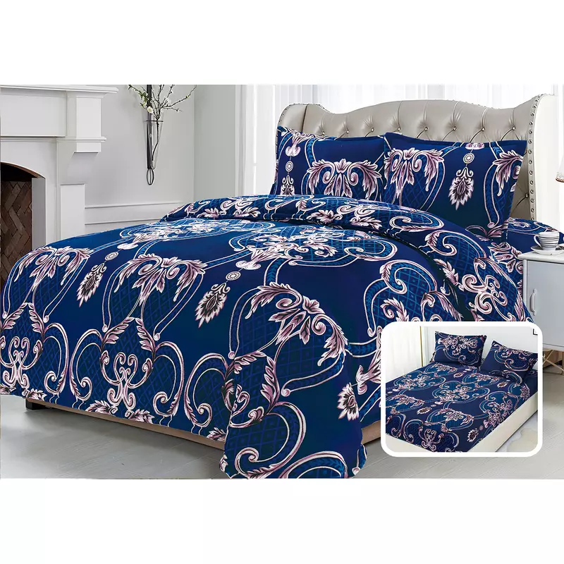 Lenjerie Cocolino 6 Piese Pentru Pat Dublu cu Elastic - XIA239