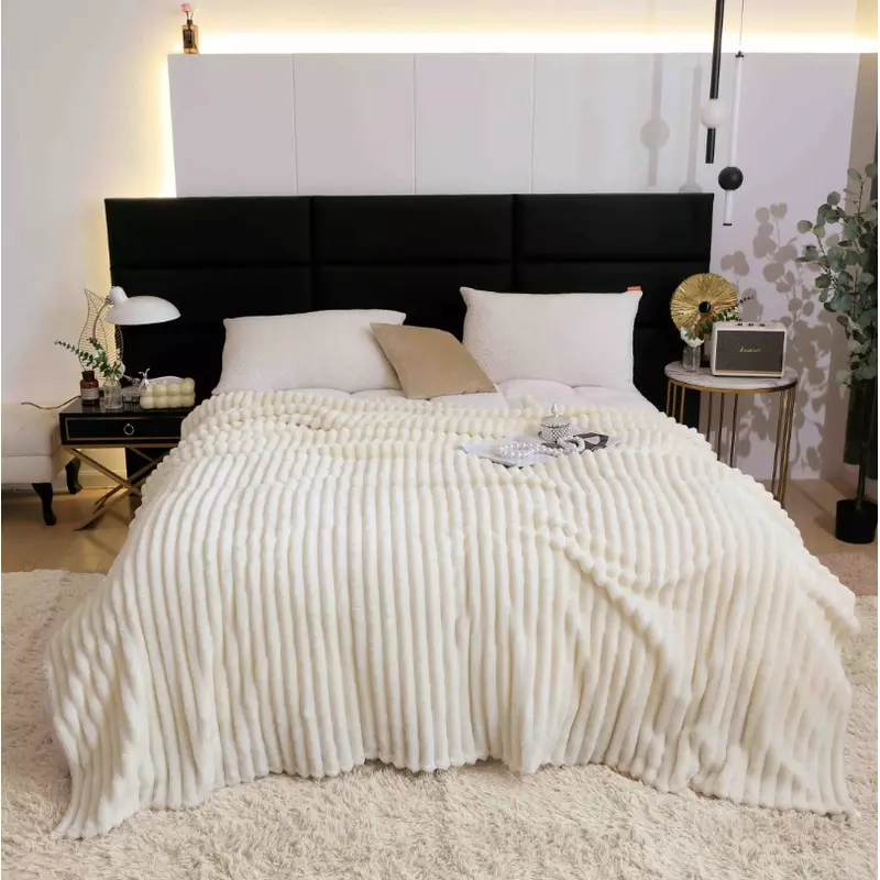 Patura Cocolino Gofrata Pentru Pat Dublu, Unt-JO155