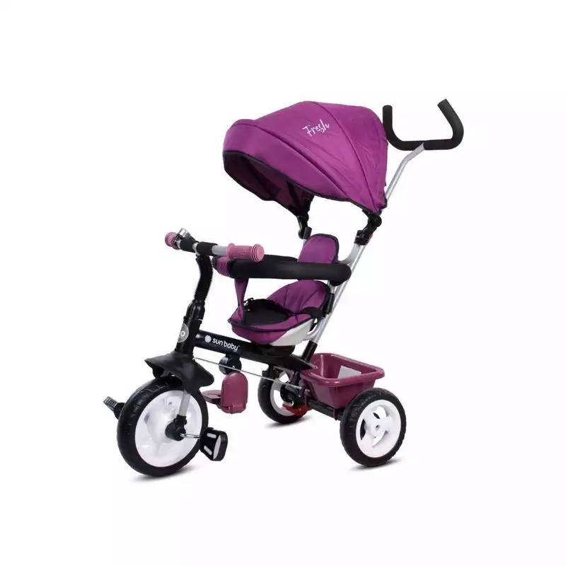 Tricicleta Copii Cu Sezut Reversibil Si Pedale - Burgundy