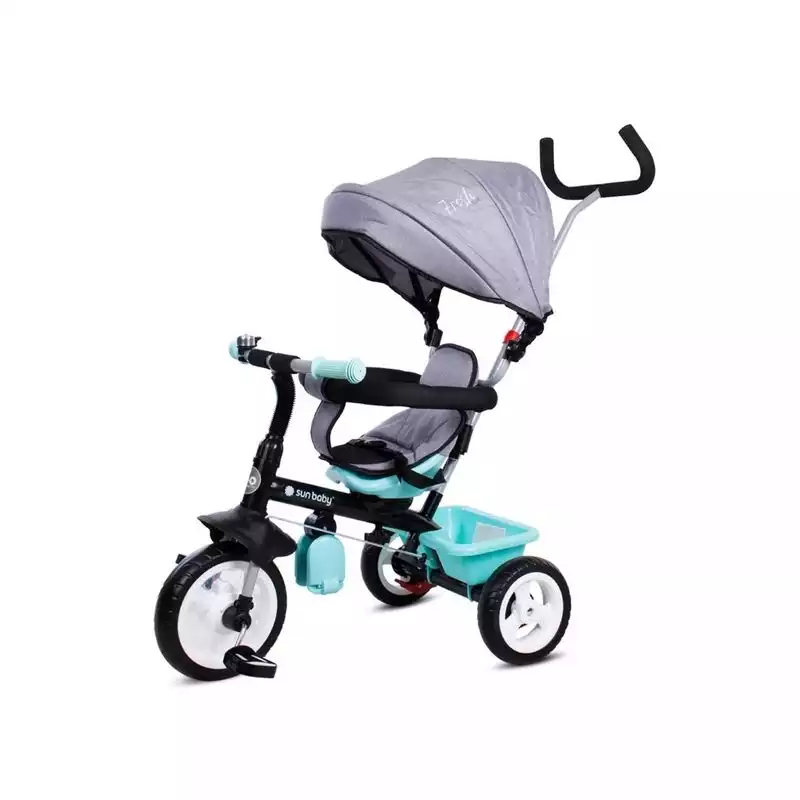 Tricicleta Copii Cu Sezut Reversibil - Turquoise Grey