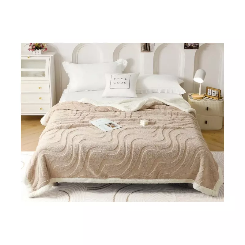 Patura Cocolino cu Blanita, Bej cu Dungi - SIPR-Pd01