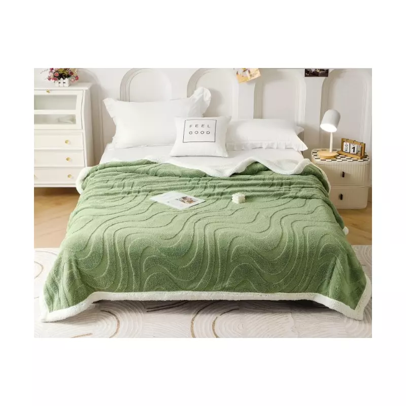 Patura Cocolino cu Blanita, Verde cu Dungi - SIPR-Pd04