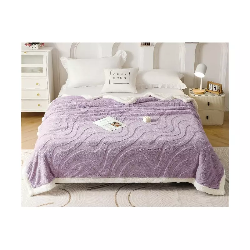 Patura Cocolino cu Blanita, Lila cu Dungi - SIPR-Pd05