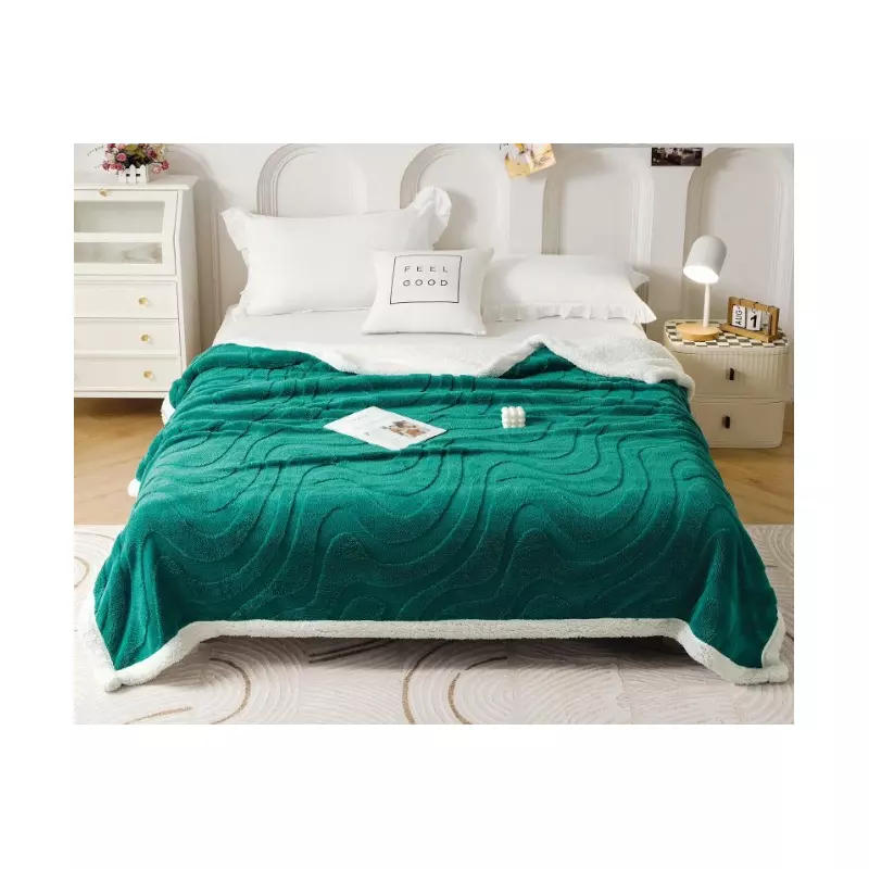 Patura Cocolino cu Blanita, Verde Turcoaz cu Dungi - SIPR-Pd07