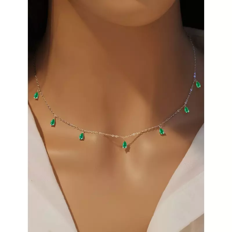 Colier Picatura Verde, Argint 925  - 60610