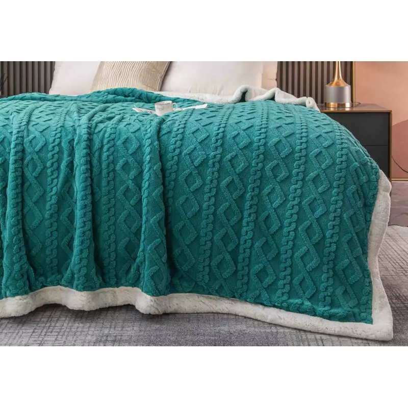 Patura Cocolino cu Blanita Uni, Model Tricotat-JO264 TURCOAZ