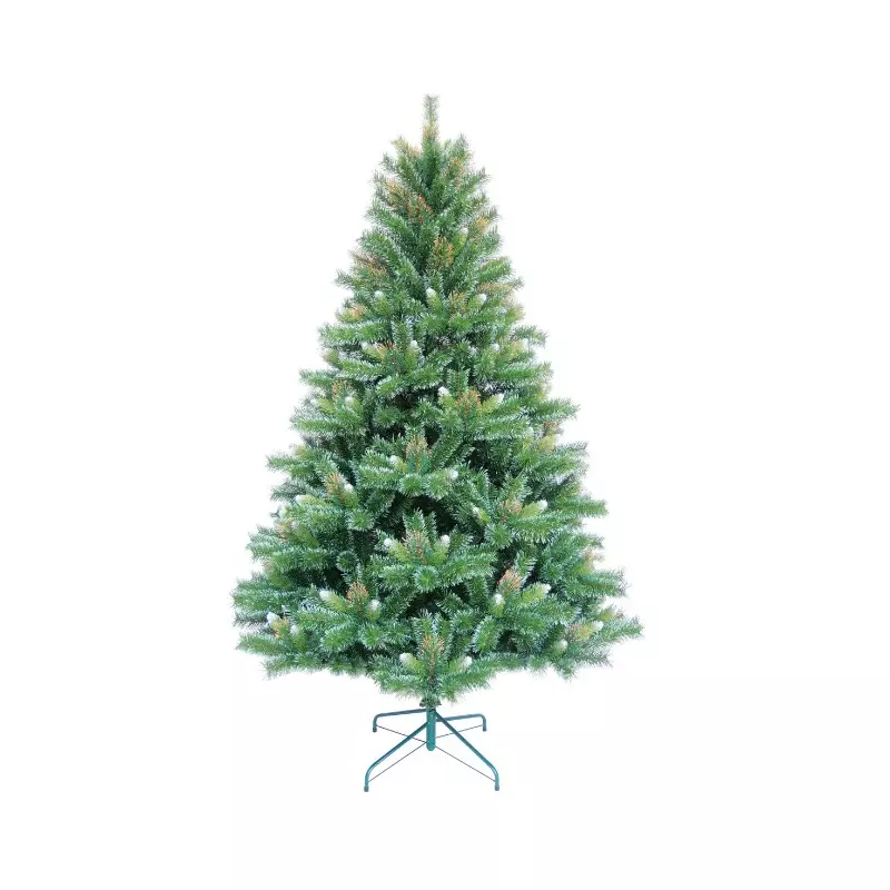 Brad Artificial de Craciun, cu Aspect Natural, Verde, 240 cm, Suport Inclus - INV8080998