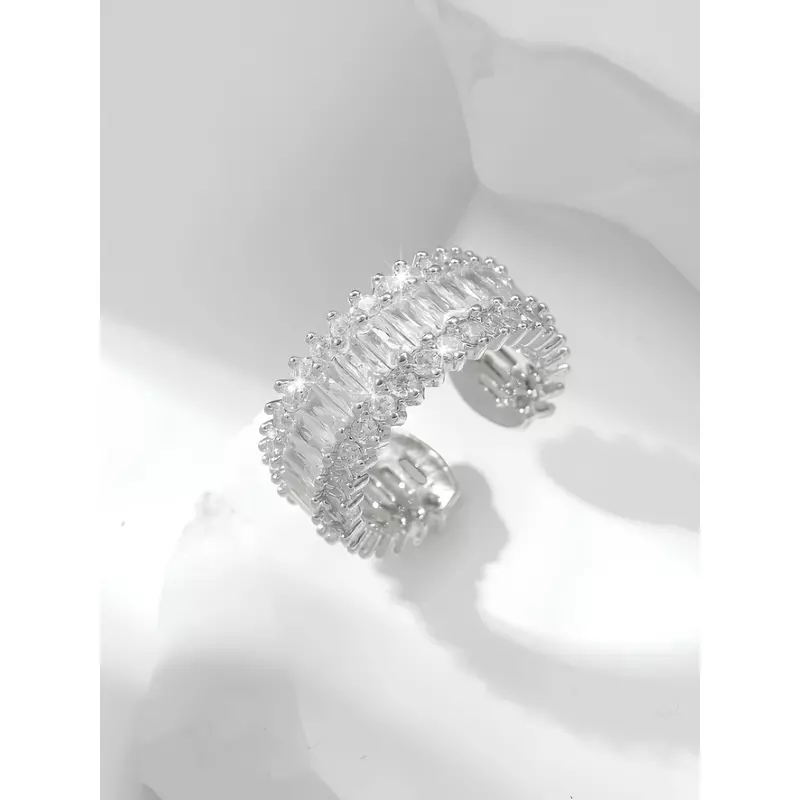 Inel Ajustabil cu Zirconiu Cubic în Formă de T - 15477