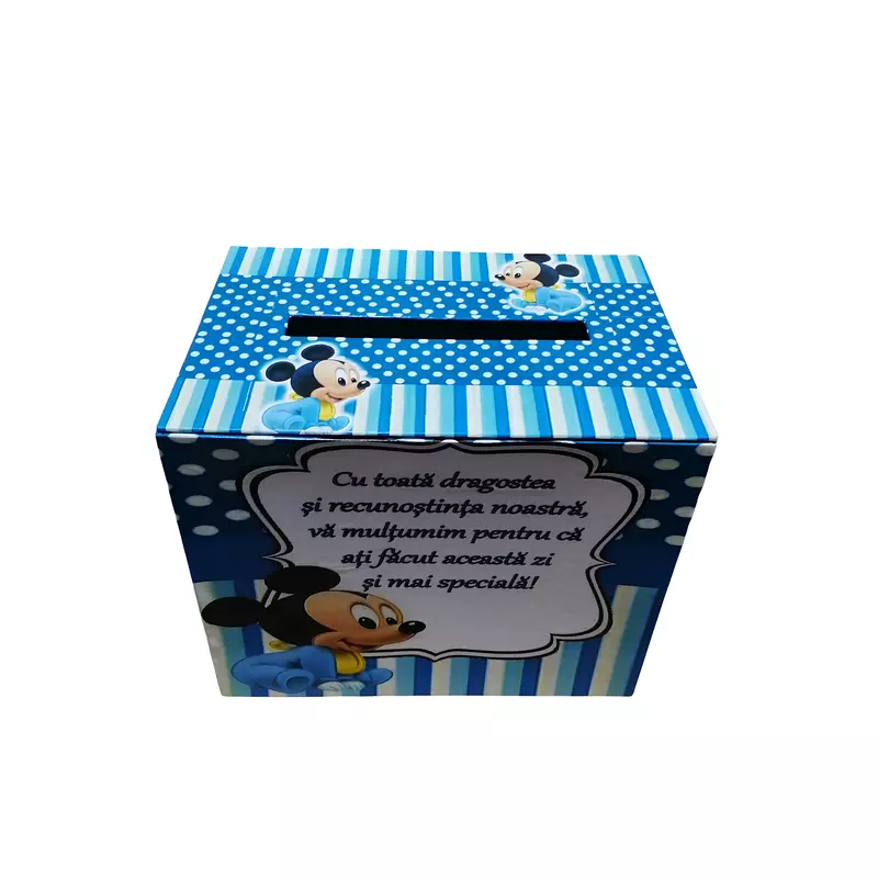 Cutie Dar Botez, Albastra  cu Baby Mickey - CDB16