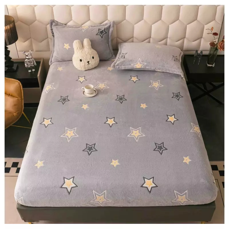 Husa de Pat Cocolino cu Elastic + 2 Fete de Perna pentru Pat Dublu - JOJ667