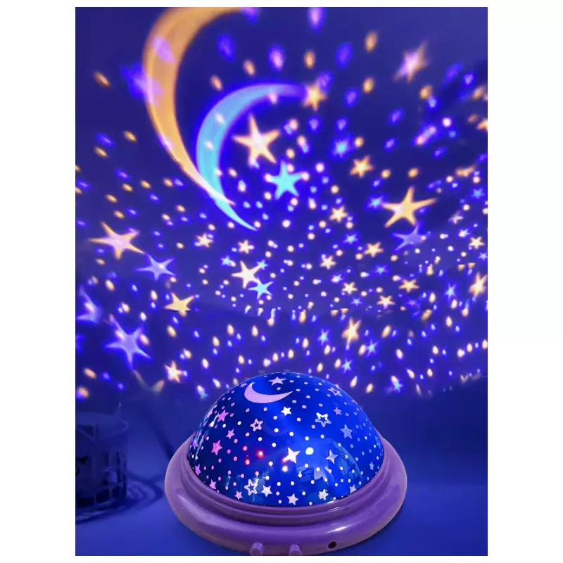 Lampa de Veghe cu Proiectie de Stele, Violet, 11x5.5cm- 56911