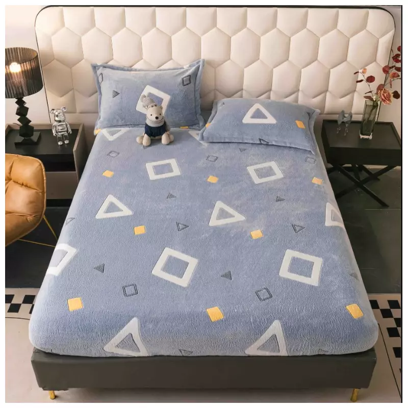 Husa de Pat Cocolino cu Elastic + 2 Fete de Perna pentru Pat Dublu - JOJ659