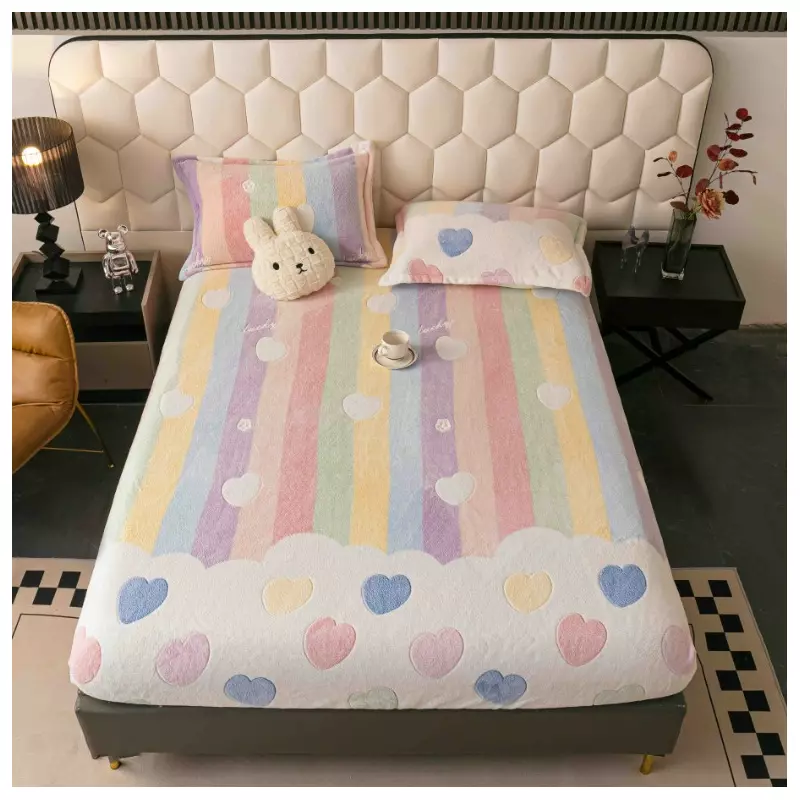 Husa de Pat Cocolino cu Elastic + 2 Fete de Perna pentru Pat Dublu - JOJ660