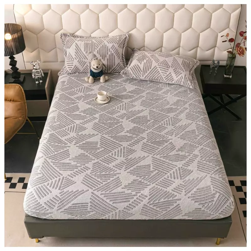 Husa de Pat Cocolino cu Elastic + 2 Fete de Perna pentru Pat Dublu - JOJ666