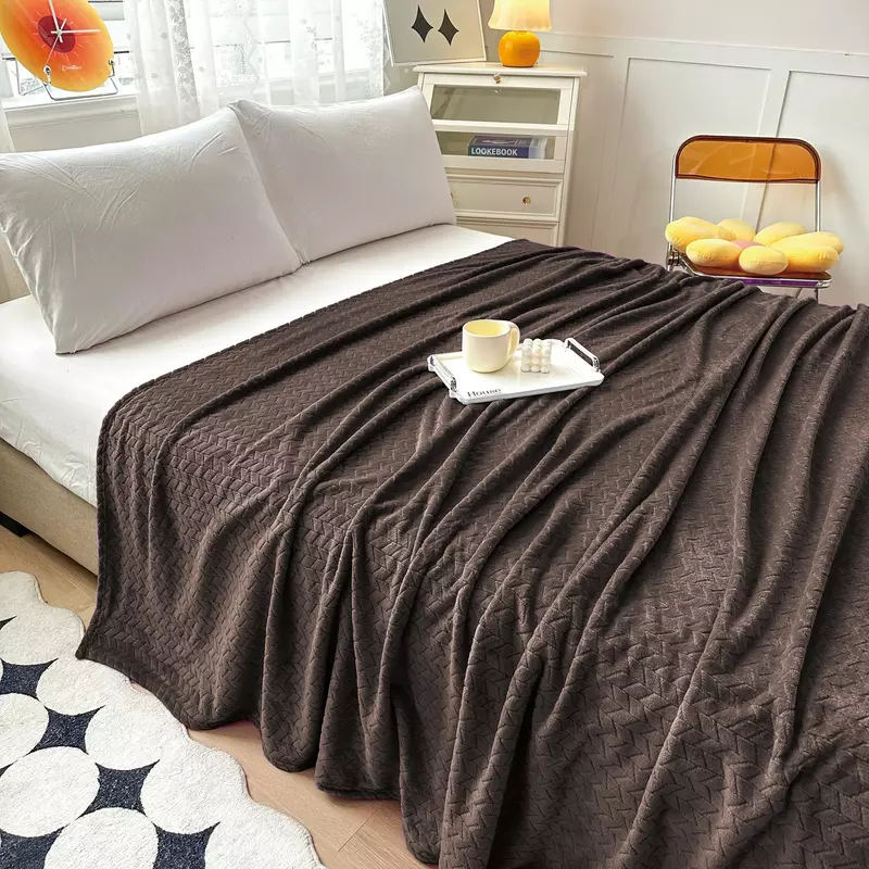 Patura Soft Pentru Pat Dublu, Maro Deschis - XIA145M