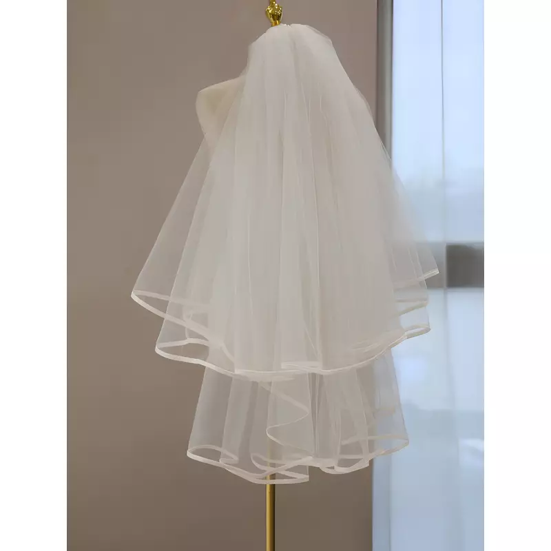 Voal De Mireasa Cu Decor Funda Alb - 35628