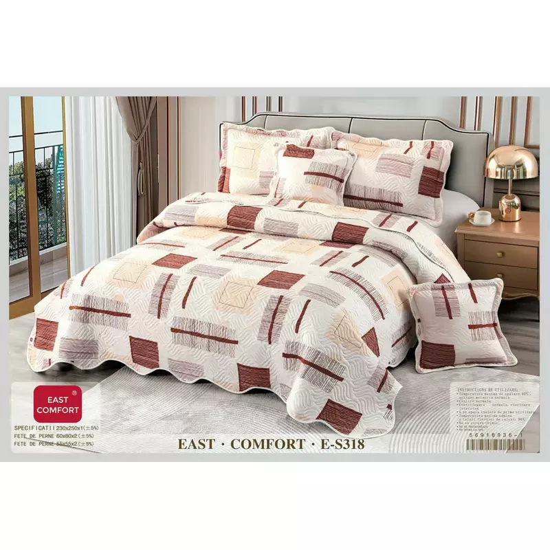 Set Cuvertura de Pat din Bumbac, 5 Piese- EAT19