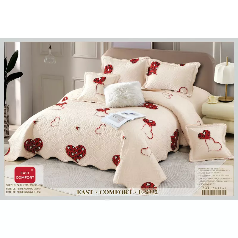 Set Cuvertura de Pat din Bumbac, 5 Piese- EAT26