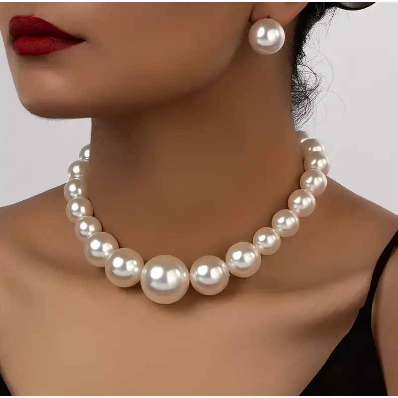 Set colier si cercei din perla - 60558