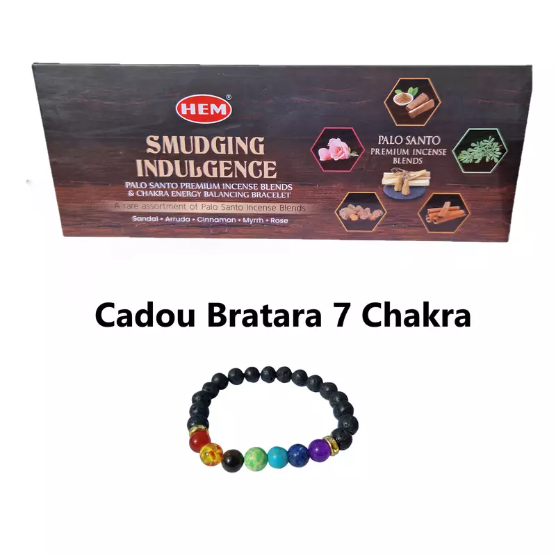 Kit Aromaterapie - Palo Santo Smudging Indulgence - Cadou Bratara 7 Chakra