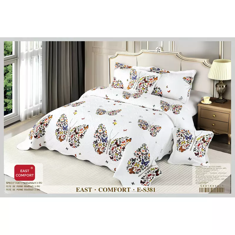 Set Cuvertura de Pat din Bumbac, 5 Piese- EAT1553