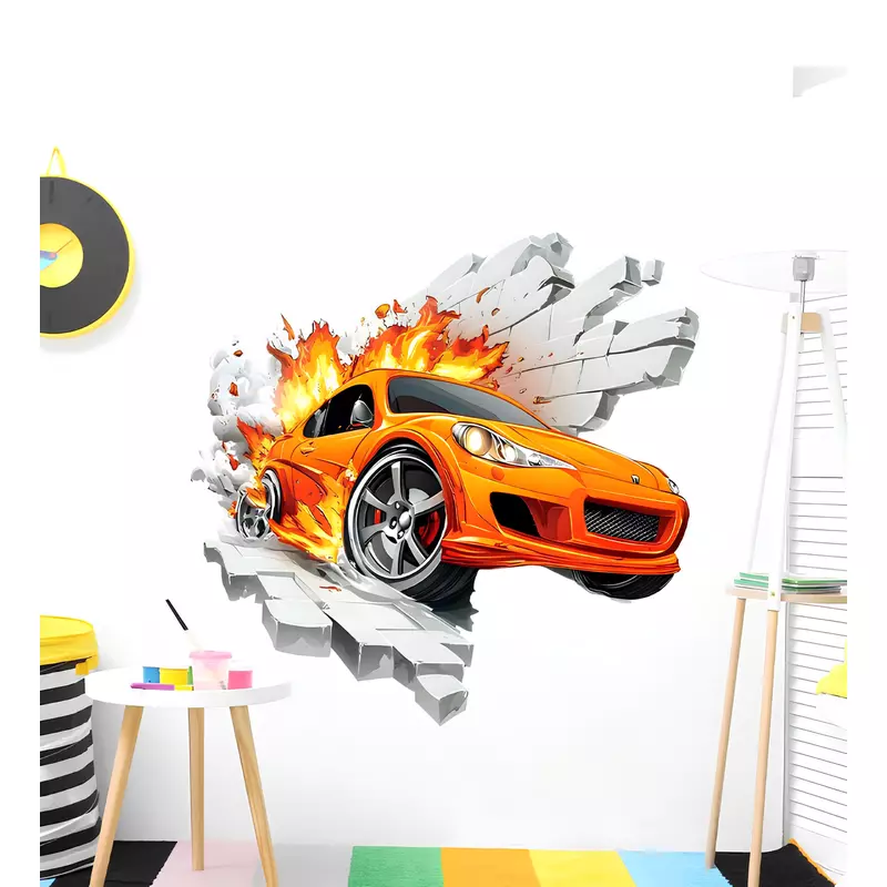 Sticker Perete Autocolant 3D Masina 40x40cm - 961996
