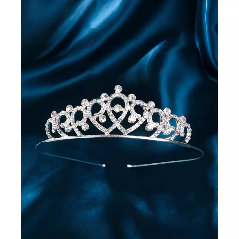 Diadema (Coronita) Mireasa cu Strasuri - Argintie - 654545